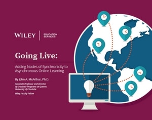 Learn how faculty can create the perception of "being live" in asynchronous online learning environments in this white paper.